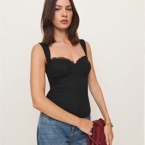 Reformation Alisa Top in Black *NEW*